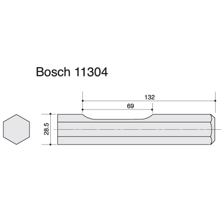 Bosch 11304 Wide Chisel 75mm x 400mm Toolpak  